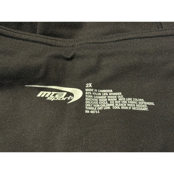 MTA Sport Womens Black Activewear Leggings Plus Size 2X Zipper Pocket Athleisure - Picture 7 of 12